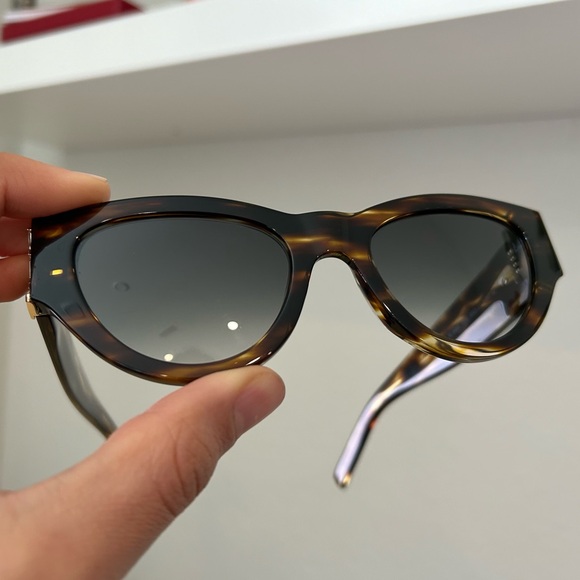 Saint Laurent - Havana - Monogram Hinge Acetate 54MM Cat-Eye Sunglasses - Picture 2 of 6